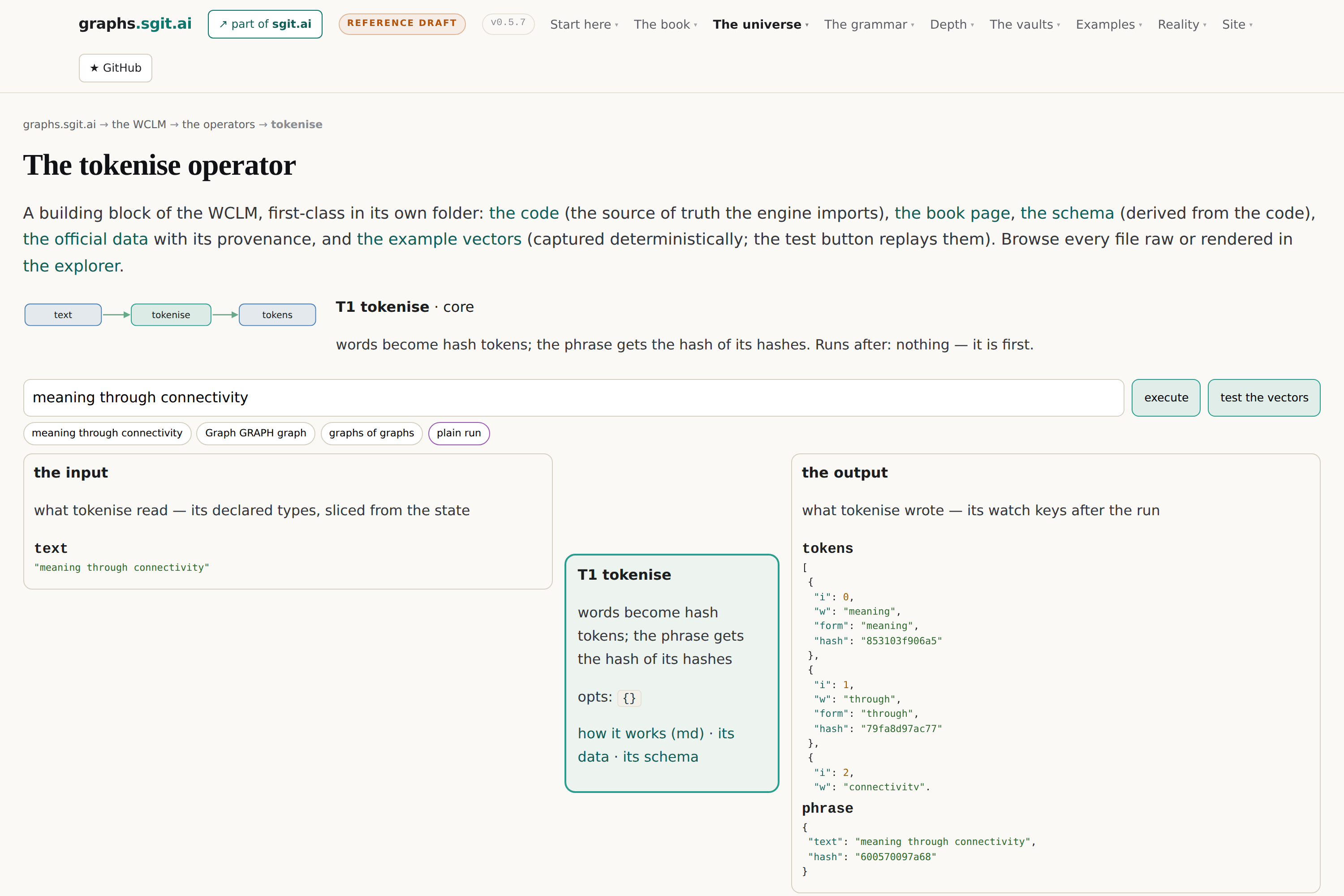 the operator workbench at v0.5.7